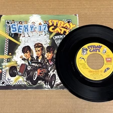 45 rpm Vintage 7” Vinyl Single Record Jukebox Stray Cats She’s Sexy + 17
