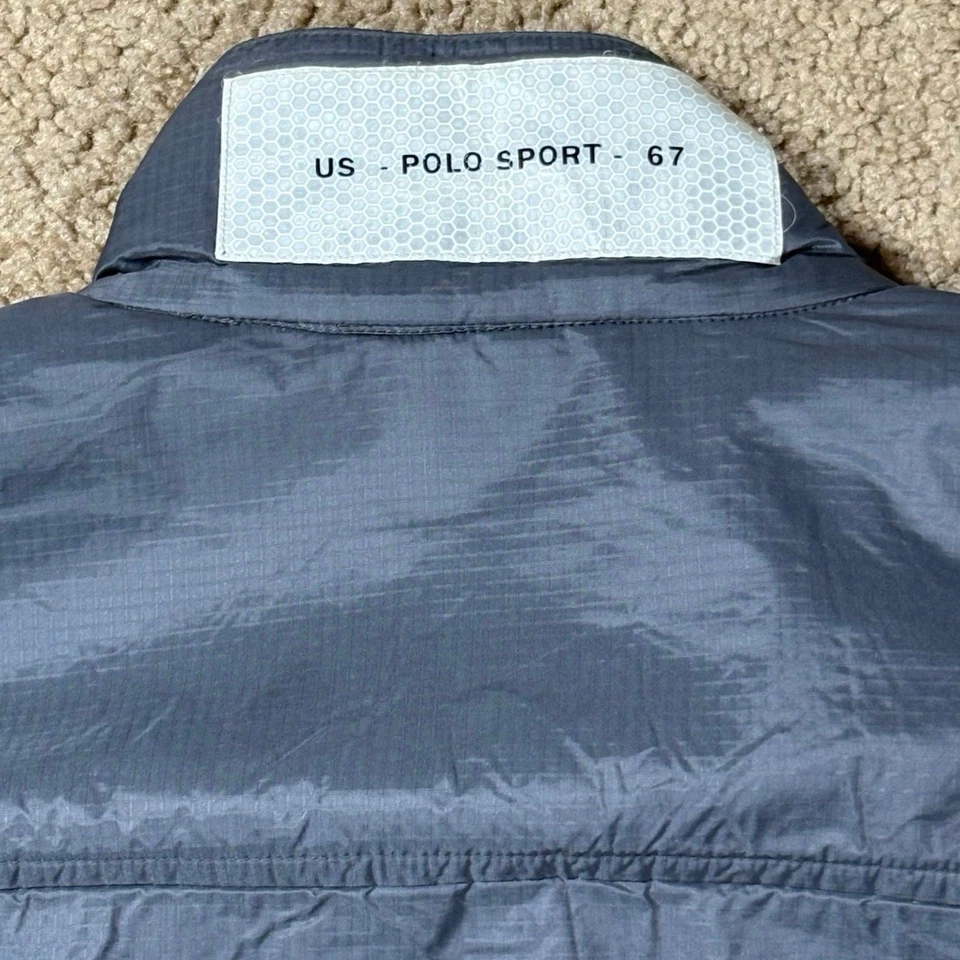 Polo Sport Ralph Lauren RL-67 Fleece Vest Mens Large Gray Blue Vintage Outdoor - Image 4 of 4