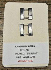 Vietnam Era Captain Insignia Bar Pins "Sterling Vanguard"