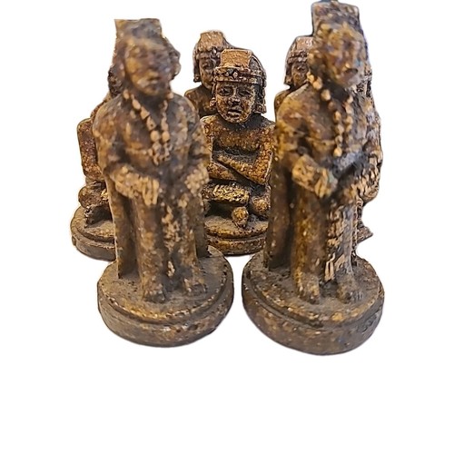 SIE WÄHLEN Ersatz Schachfiguren Mexikanisch Azteken Maya Verbundharz Stein Selten - Bild 7 von 8