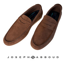 Joseph Abboud Solomon Brown Suede-Effect Slip-On Loafer Men's Size 10.5 NEW
