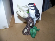 Lenox Downy Woodpecker Fine Porcelain Figurine 3.5x5 Black Garden Bird w box