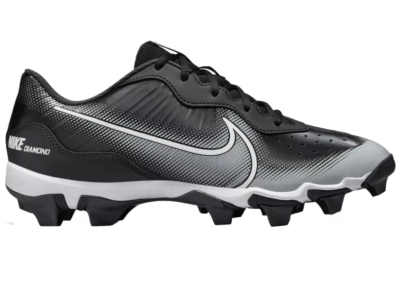 Nike Men's Alpha Huarache Keystone 4 RM Baseball Cleats Black Grey