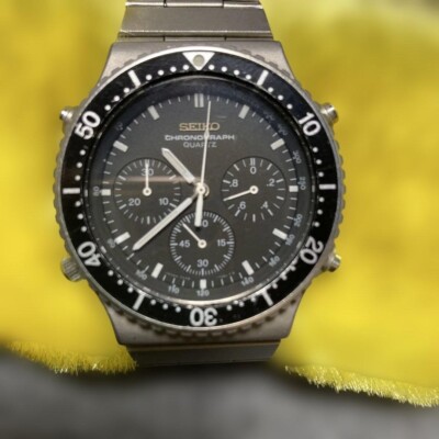 Seiko セイコー Speedmaster 7A28-7040 黒 Qz Seiko 7A28-7040 Speedmaster JDM - 1983 birthyearwatch