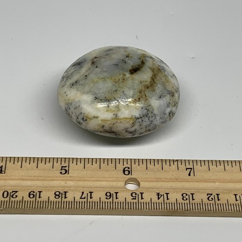 82.1g, 2"x1.9"x1.1", Dendrite Opal Palm-Stone Reiki Energy Crystal, B27842 - Picture 11 of 12