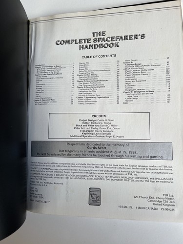 Spelljammer The Complete Spacefarers Handbuch TSR 2130 1992 Advanced D & D 2e - Bild 3 von 8