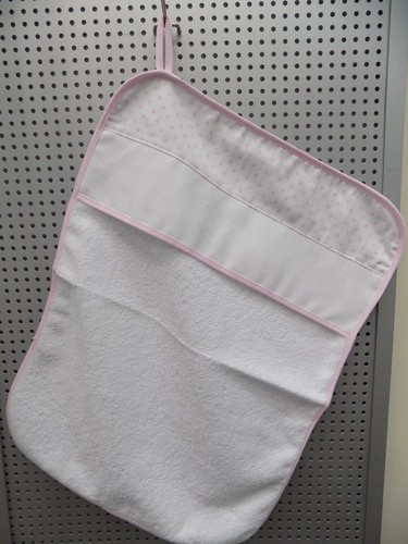 SET ASILO O SCIOLTI BAVAGLINO + ASCIUGAMANO + SACCHETTO DA RICAMARE ROSA STAFIL - Foto 3 di 5
