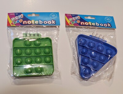 POP SNAP! NOTEBOOKS - SENSORY TOY - Ages 5+ (Set of 2 / Blue and Green)