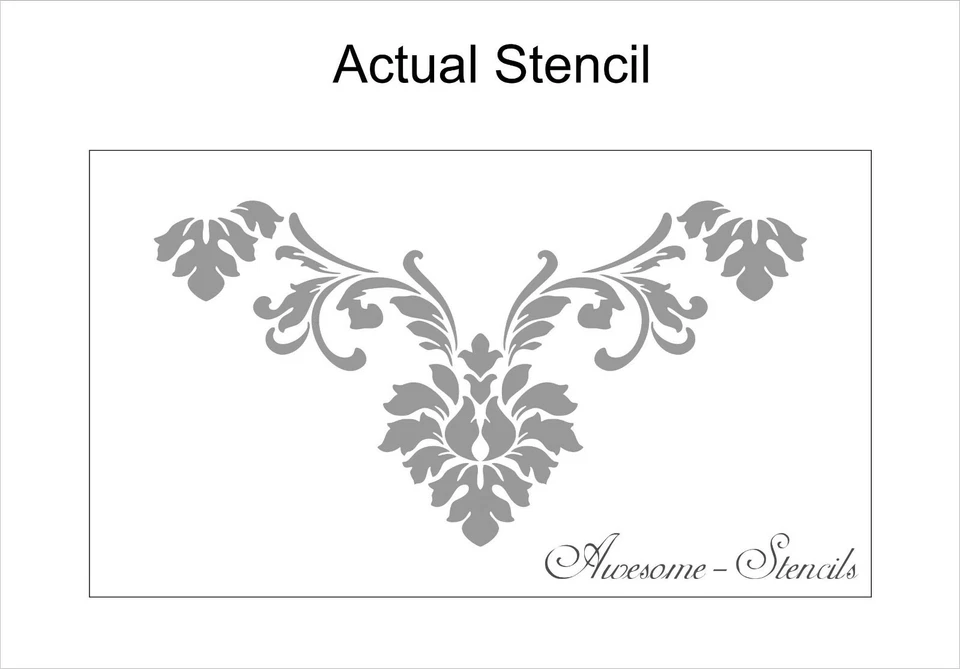 Plantilla de Pared Damasco Enrejado Reutilizable Pequeño Patrón DM#18  Foto 3 de 4
