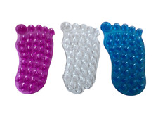 3 PORTA SAPONE PIEDE IN SILICONE A VENTOSE PORTASAPONE SPUGNA BAGNO CUCINA CM 12