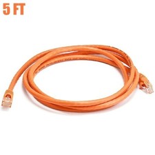 5FT Cat6 RJ45 Ethernet LAN Network UTP Patch Cable Copper Wire Gold 24AWG Orange