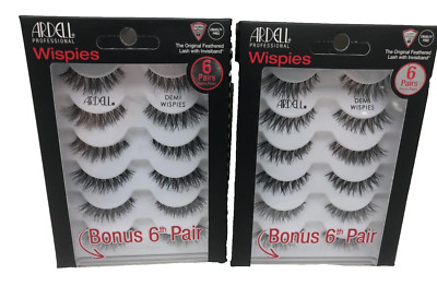 12 Pairs Ardell Eye Lashes DEMI Wispies False Falsies Faux eyelashes Invisiband