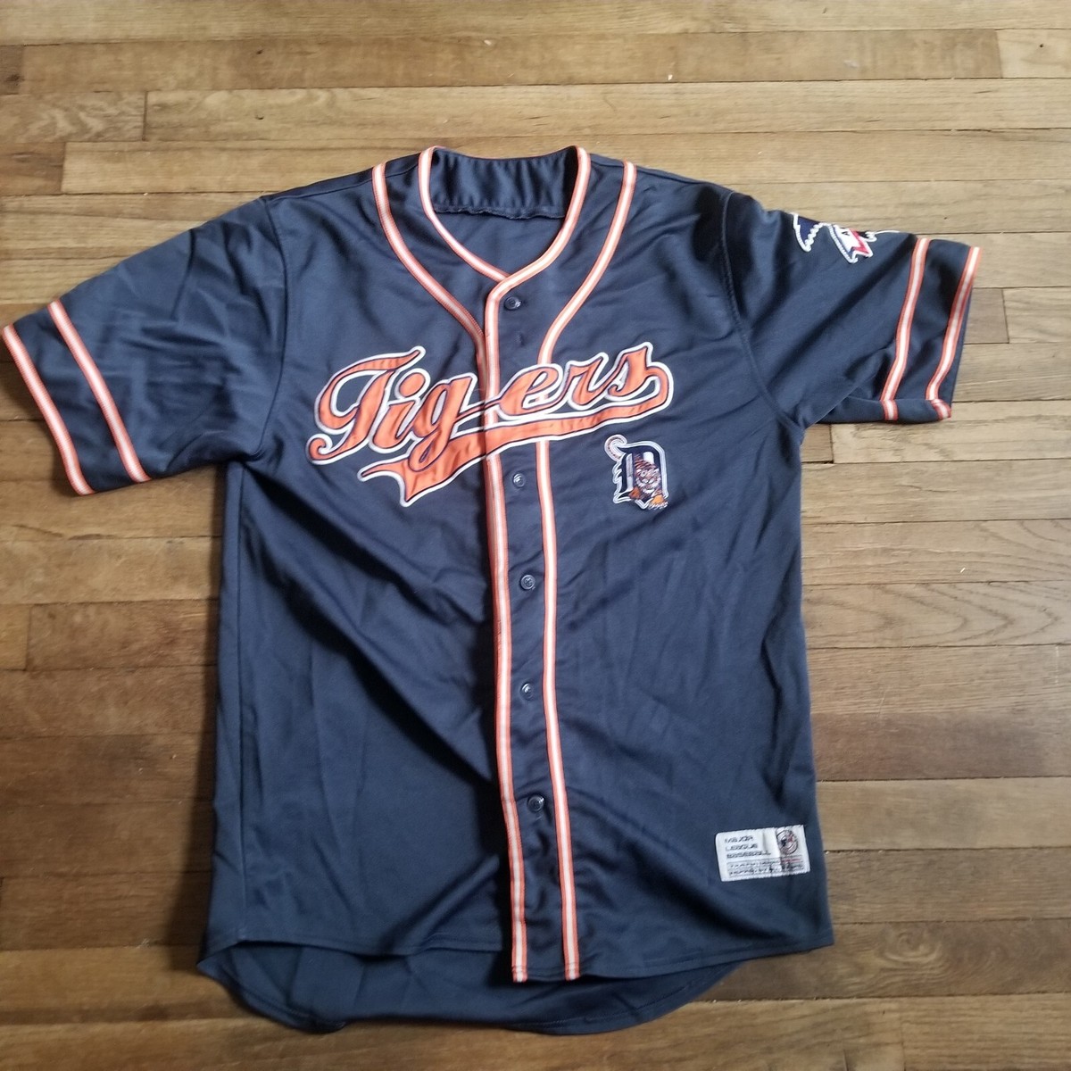 Maillot De Baseball Tigers De Detroit – Jeunesse – Blanc/bleu/orange – Taille 13-14 Ans