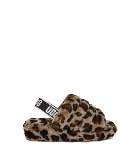 Women’s Size 7 Leopard UGG Fluff Yeah Slippers Leopard Print