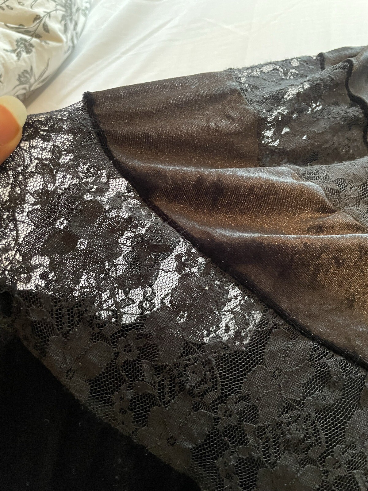 Black Velvet Skirt Medium Size eBay