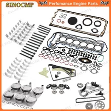 N52B25 Engine Overhaul Rebuild Kit & Timing Chain Oil Pump Guide VVT Set For BMW