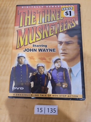 The Three Musketeers Part 2 Chapters 7-12, John Wayne DVD - NEW SEALED