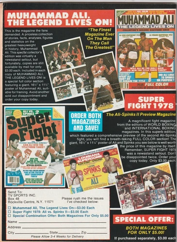 BIG BOOK OF BOXING MAGAZINE JOE FRAZIER-LARRY HOLMES BOXING HOFers MAY 1983 - 画像3/3