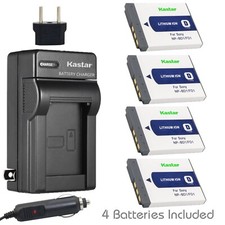 Travel Charger 4 battery for Sony BD1 DSC-G3 T2 T70 T75 T77 T90 T200 T300 T500