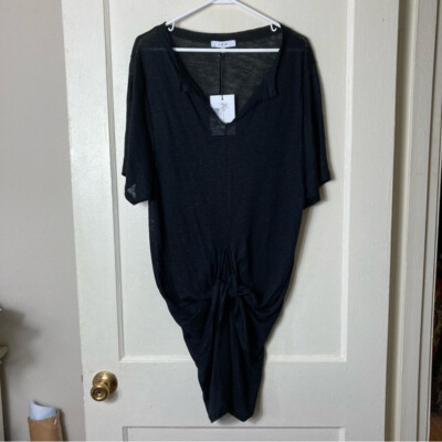 iro t shirt dress IRO Jeans Lina Splatter Grey T-shirt Maxi Dress Sz S