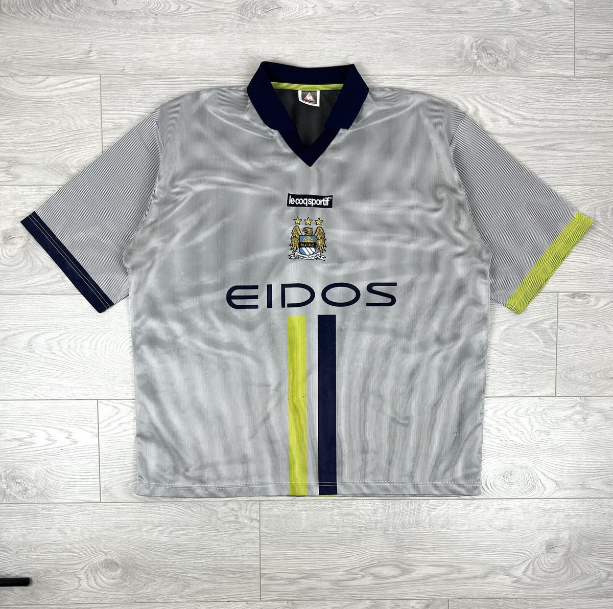 Manchester City Le Coq Sportif Vintage Retro 2000-01 Away