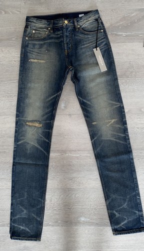 Dark Indigo Jeans Denim Distressed 