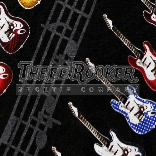 Guitar Tie Electric Neckties Mens Music Guitarist Neck Tie NWT - Picture 3 of 3