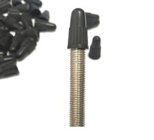 Black Plastic Presta French Valve Caps - For Road Bike Valves