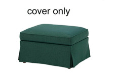 Ikea UPPLAND Footstool /Ottoman w/ Storage Cover Slipcover TOTEBO DARK TURQUOISE