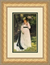 Pierre-Auguste Renoir Portrait of Lise with a Parasol Custom Framed Print