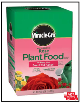 Miracle-Gro Water Soluble Powder Rose Plant Food Instantly Feeds 1.5 lb