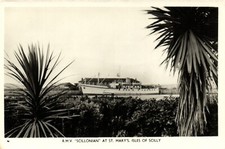 PC R.M.V. SCILLONIAN ST. MARY'S SCILLY ISLES ENGLAND REAL PHOTO POSTCARD (u6593)