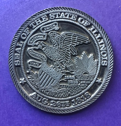 1973 Illinois Gov. Dan Walker Inauguration Medallion, Relief of Walker 'Walking' - Picture 3 of 3