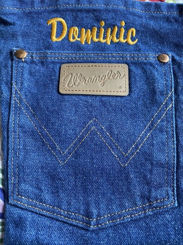 WRANGLER blu jeans denim "DOMINIC" CALZA NATALE tasca frontale western cowboy - Foto 5 di 12