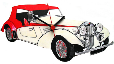 Vintage Sportwagenuhr - Oldtimer Autouhr - MG Oldtimer - Sportwagen A4-C