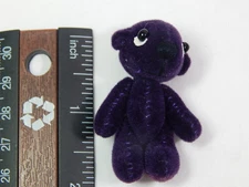 World of Miniature Bears By Theresa Yang 2" Plush Bear Ichigou #1244 Egg Plant 