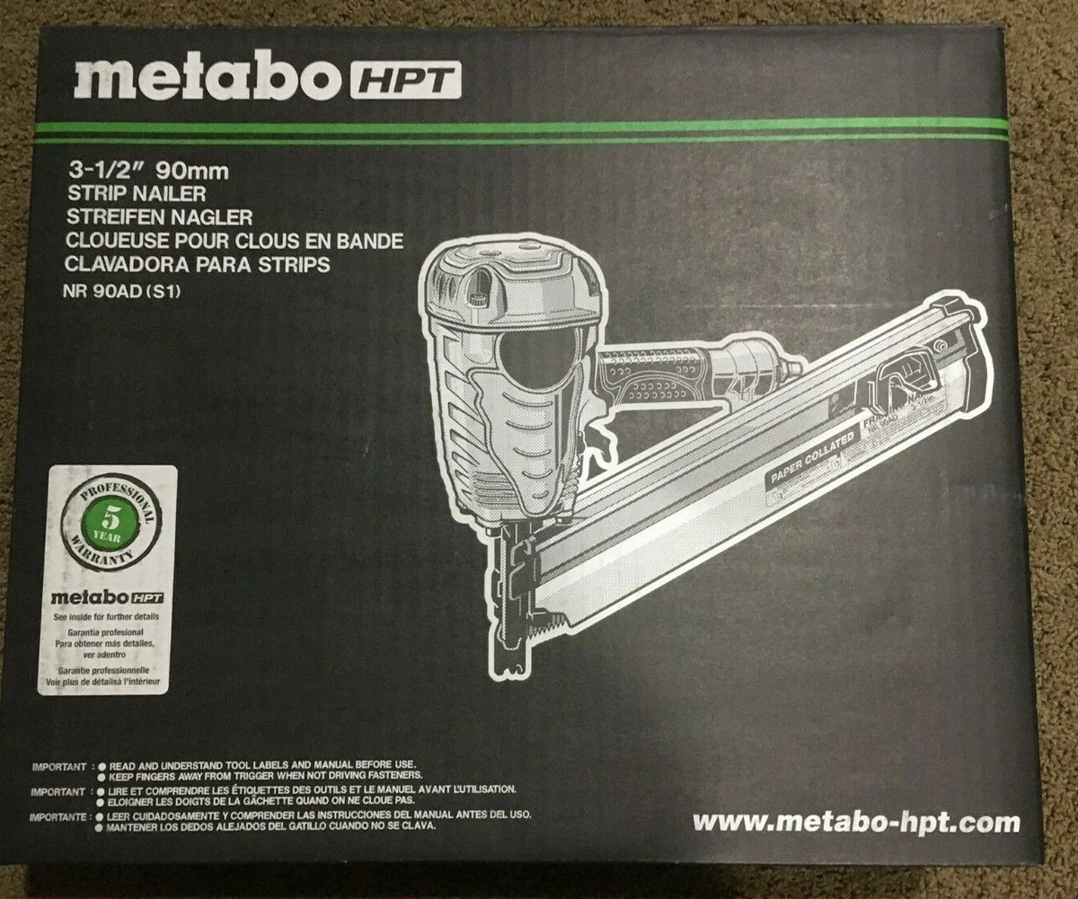 NEW Metabo HPT NR90AD S1 30 Deg Paper Collated 3.5 in. Strip