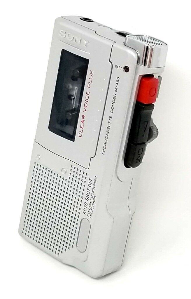 TESTED WORKING Sony M455 Microcassette Corder Handheld Voice Audio