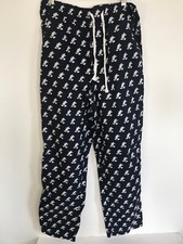 Disney Parks Lounge Pants Sz S Navy With White Mickeys Pajama Elastic Drawstring