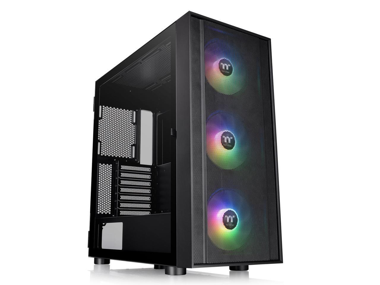 Корпус компьютера Thermaltake H570 TG Black ATX Mid Tower ARGB из закаленного стекла 8890₽