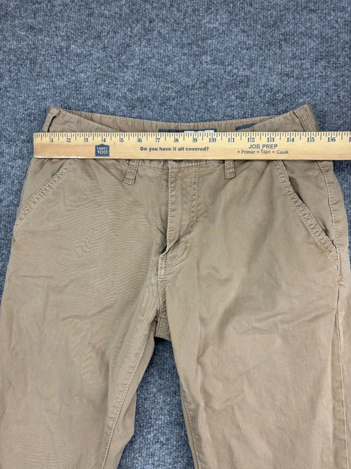 Pantalones chinos BKE Hebilla Jake Para hombre 31L Marrón Denim ajustados rectos Foto 3 de 4