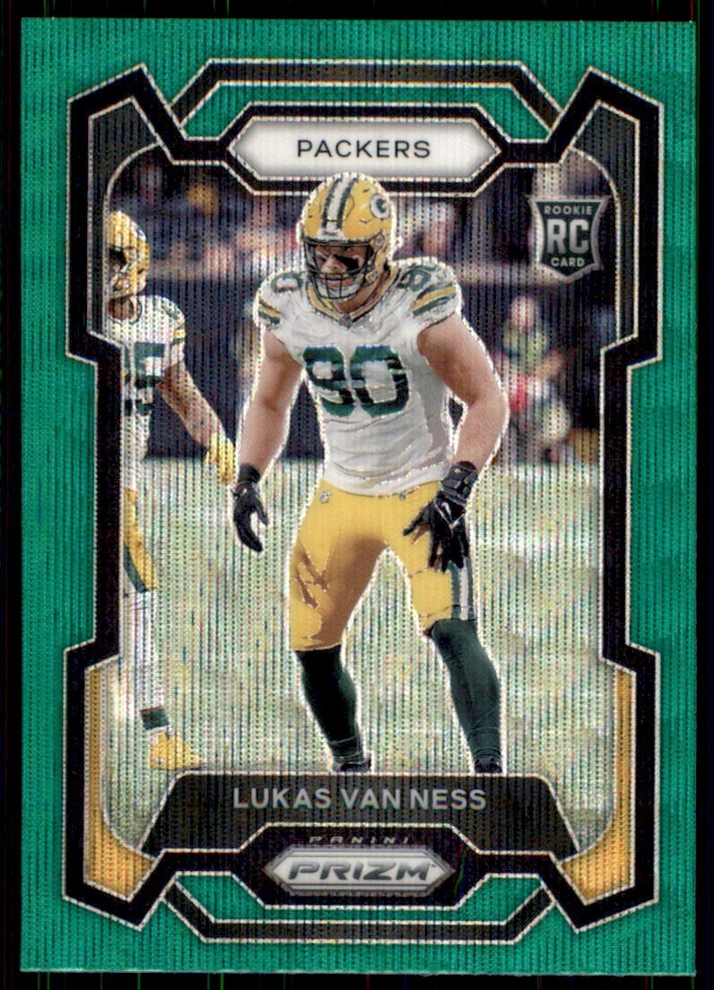 LUKAS VAN NESS 2023 Prizm Football Green Wave Green Bay Packers #336 ROOKIE RC