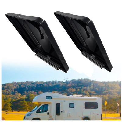 RV Ventilation Covers 15 x15  Touring Car Rain Proof Square Skylight Cover Black