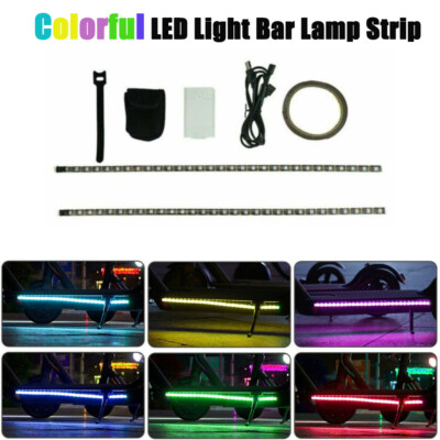 For Xiaomi M365/M365 Pro E-Scooter RGB LED Light Bar Lamp Strips Waterproof