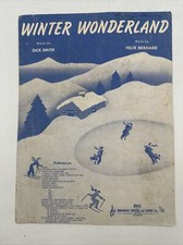 Vintage 1934 Sheet Music WINTER WONDERLAND Christmas Dick Smith Felix Bernard