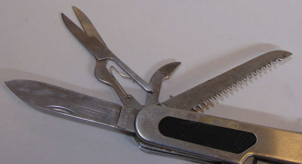 10-in-1 Multi-Tool Pocket Knife with Scissors, Screwdriver & Saws