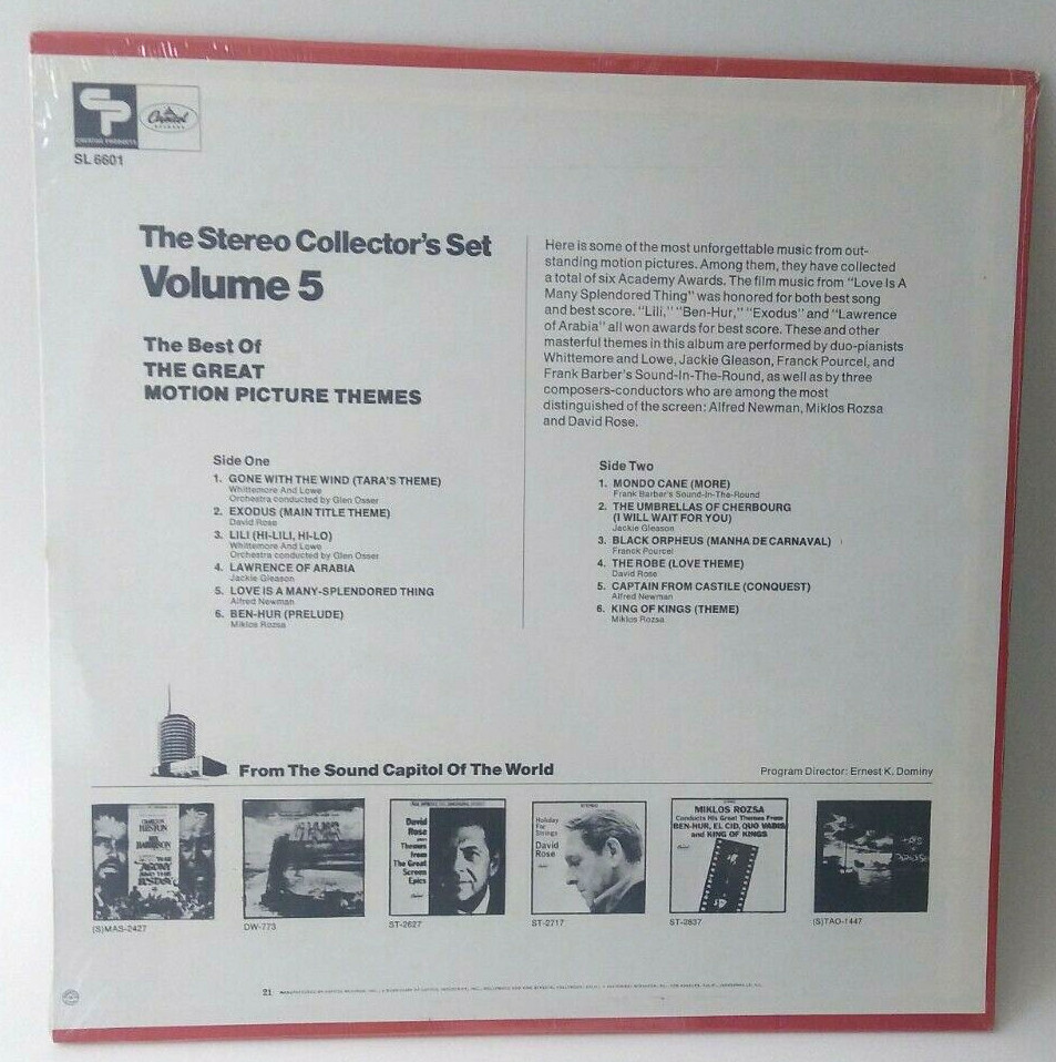 The Best Of The Great Motion Picture Themes LP Volume 5 SL-6601 | eBay