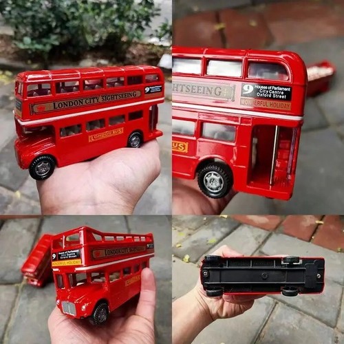 1:64 London City Bus Modellauto l Druckguss, Retro Doppeldecker, Sammlung - Bild 2 von 5