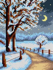 Orchidea Gobelin canvas for halfstitch without yarn Four season - Winter 3470F