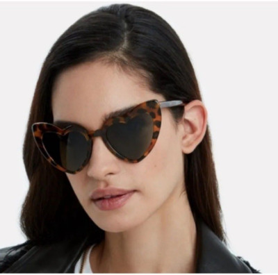 YSL  NEW SAINT LAURENT LOULOU 181 SL181 Marble Havana Brown HEART Sunglasses